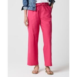 J Crew Women’s 14 Tall 33 x 32 Pants Linen Blend Straight Leg Drawstring Pull On